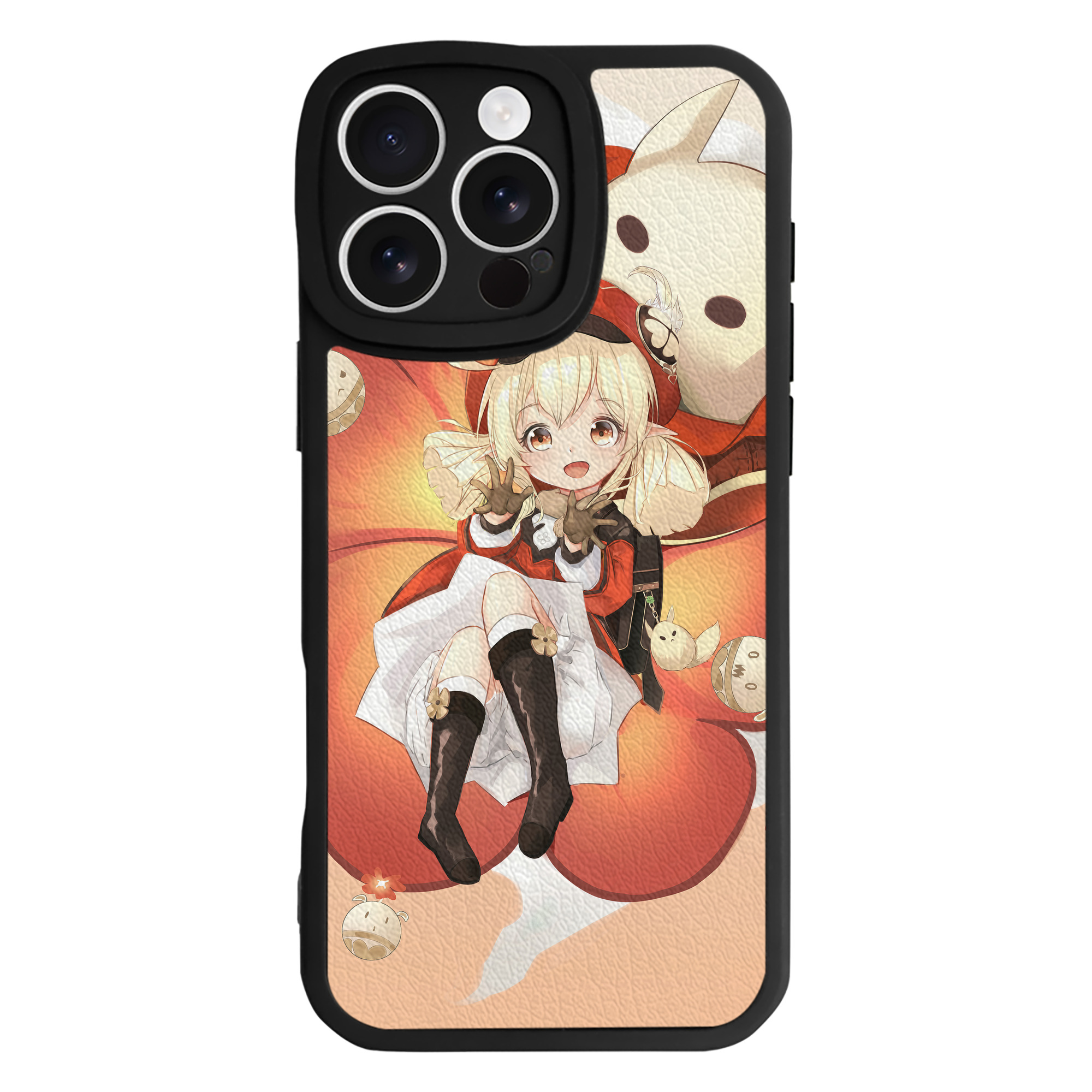 げんし神 genshin 【iPhone 16シリーズ対応】シリコンスマホケース（レザー調） 材質：シリコン